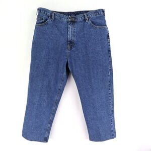 RK‎ Brand Jeans Straight Leg Size 40x27 Blue 100% Cotton Denim Rugged Workwear